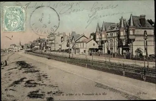 Ak Houlgate Calvados, L'Hotel de la mer, Promenade de la Mer, Strandpromenade