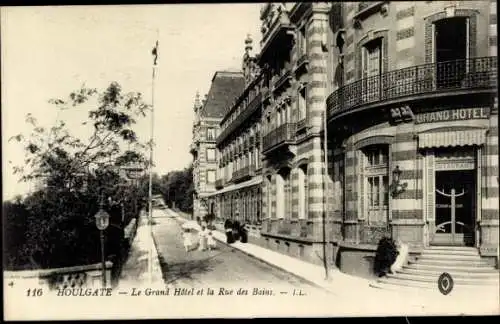 Ak Houlgate Calvados, Grand Hôtel, Rue des Bains