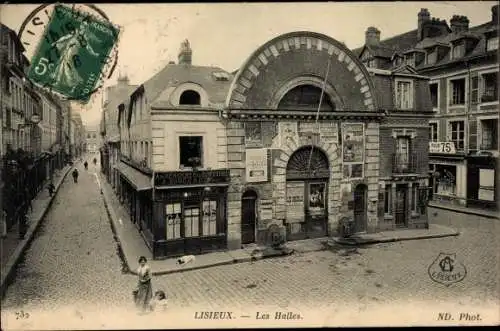 Ak Lisieux Calvados, Les Halles, Markthallen