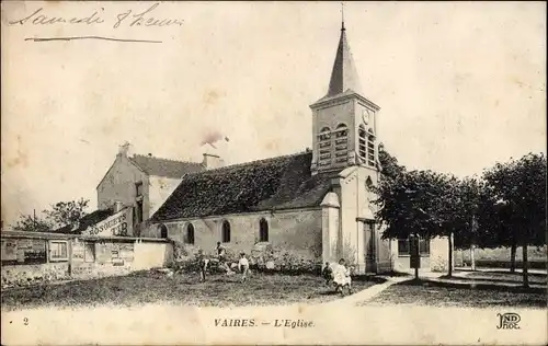 Ak Vaires Seine et Marne, L'Eglise