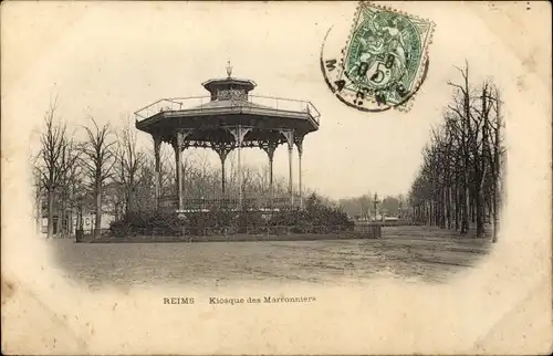 Ak Reims Marne, Kiosque des Marronniers