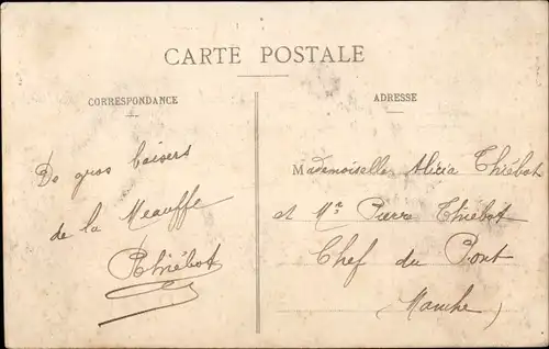 Ak La Meauffe Manche, Le Chateau, L'Eglise