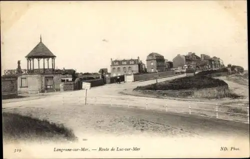 Ak Langrune sur Mer Calvados, Route de Luc sur Mer