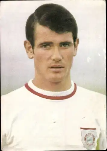 Ak Fußballer Rudolf Nafziger, Portrait, FC Bayern München, Aral Sammelkarte