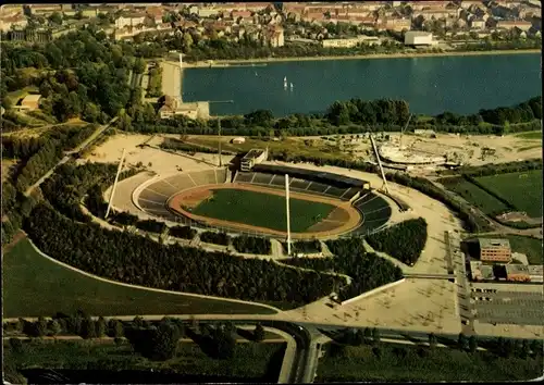 Ak Hannover in Niedersachsen, Niedersachsenstadion, Fliegeraufnahme