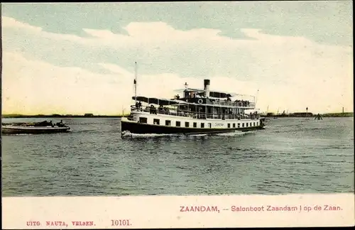 Ak Zaandam Zaanstad Nordholland, Salonboot Zaandam I oo de Zaan, Salonschiff