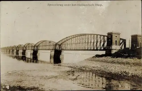 Ak Moerdijk Nordbrabant Niederlande, Spoorbrug over het Hollandsch Diep, Brücke