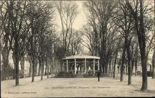 Ak Château Gontier sur Mayenne, Les Promenades