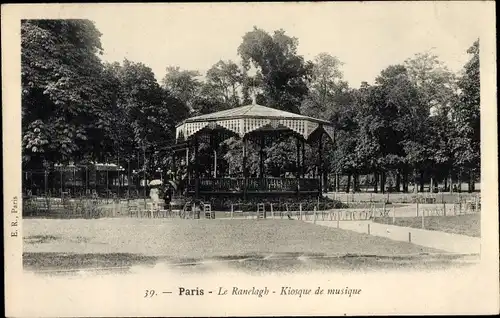 Ak Paris XVI, Bois de Boulogne, Le Ranelagh , Kiosque de la Musique