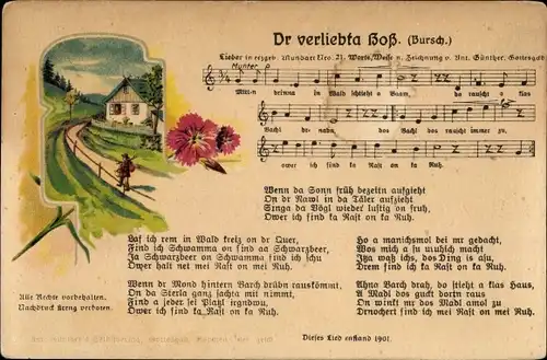 Lied Ak Günther, Anton, Erzgebirgische Mundart Nr 21, Dr verliebta Bob