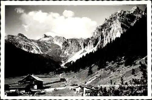 Ak Fulpmes in Tirol, Alpenwirtschaft Schlickeralm