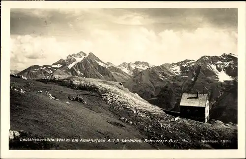 Ak St. Anton am Arlberg in Tirol, Leutkircher Hütte, Almajurjoch