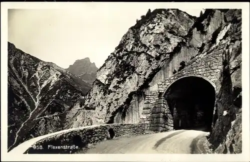 Ak Vorarlberg Österreich, Flexenstraße, Tunnel