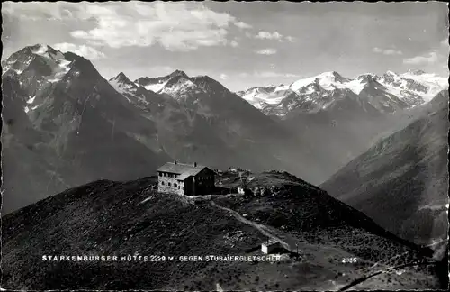 Ak Neustift im Stubaital in Tirol, Starkenburger Hütte, Stubaiergletscher