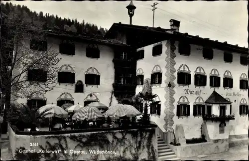 Ak Oberau Wildschönau Tirol, Gasthof Kollerwirt, Wirt auf dem Koller