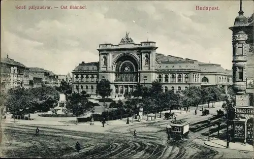 Ak Budapest Ungarn, Ost-Bahnhof
