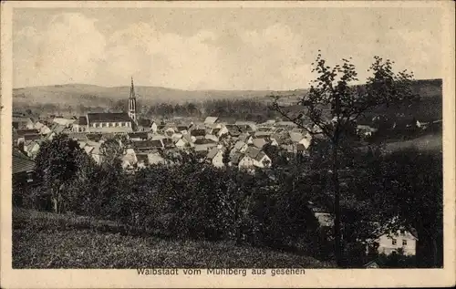 Ak Waibstadt in Baden, Blick vom Mühlberg aus