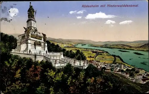 Ak Rüdesheim am Rhein, Niederwald Nationaldenkmal