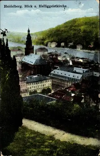 Ak Heidelberg am Neckar, Blick auf Heiliggeistkirche