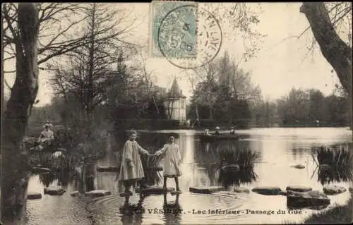 Ak Le Vésinet Yvelines, Passage du Gue, Lac