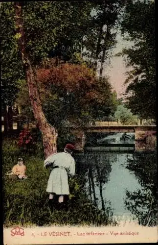 Ak Le Vésinet Yvelines, Lac inferieur