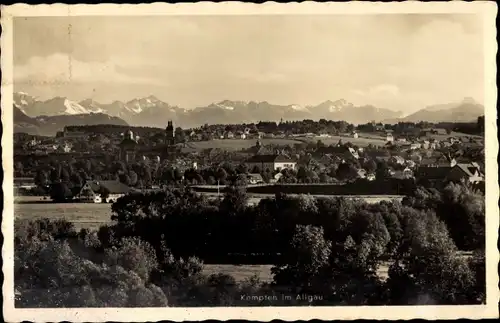 Ak Kempten im Allgäu Schwaben, Teilansicht