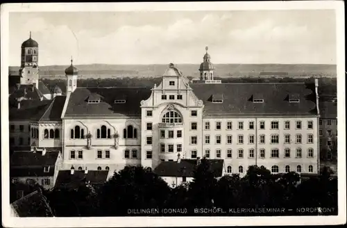 Ak Dillingen an der Donau, Bischöfl. Klerikalseminar, Nordfront