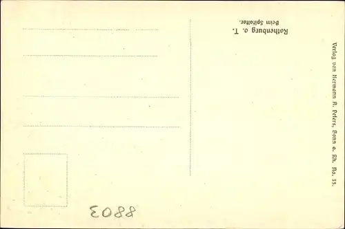 Ak Rothenburg ob der Tauber Mittelfranken, Beim Spitaltor