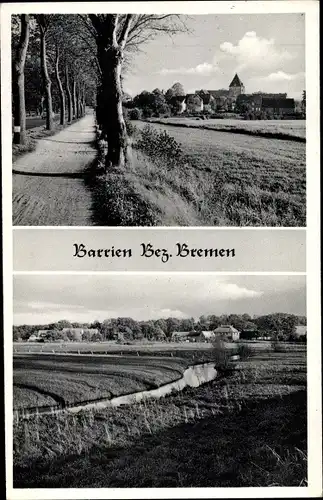 Ak Barien Barrien Syke in Niedersachsen, Panorama, Dorfstraße