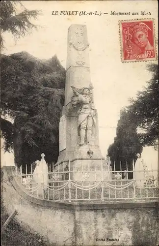 Ak Le Fuilet Maine et Loire, Monument aux Morts