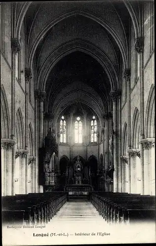 Ak Longué Maine et Loire, Interieur de l'Eglise