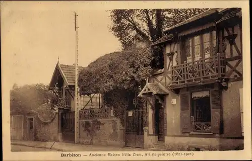 Ak Barbizon Seine et Marne, Ancienne Maison Felix Ziem, Artiste peintre