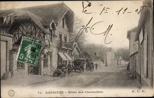 Ak Barbizon Seine et Marne, Hotel des Charmettes