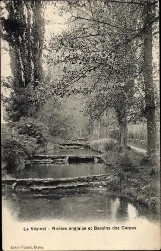 Ak Le Vésinet Yvelines, Riviere anglaise, Bassins des Carpes