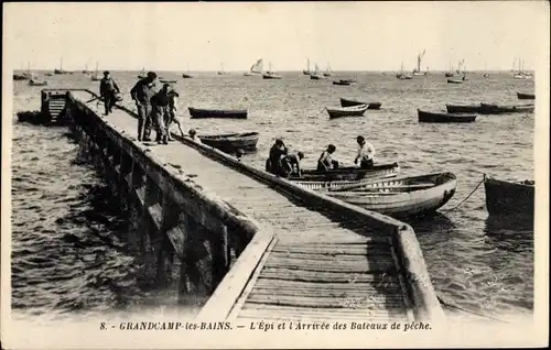 Ak Grandcamp les Bains Calvados, L'Epi, L'Arrivee des Bateaux de peche