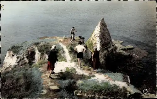 Ak Grandcamp Calvados, La Pointe du Hoc, La Mer