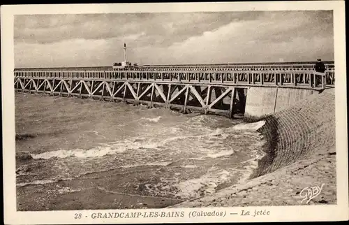 Ak Grandcamp les Bains Calvados, La Jetee