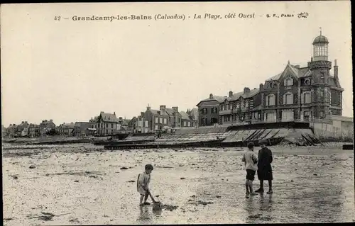 Ak Grandcamp les Bains Calvados, La Plage