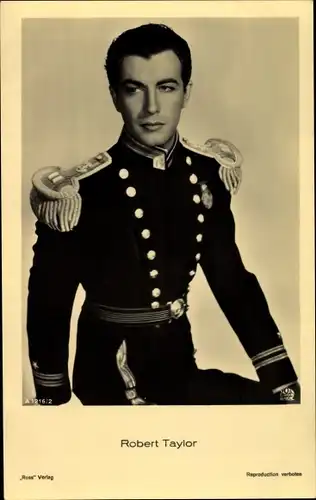 Ak Schauspieler Robert Taylor, Portrait, Uniform