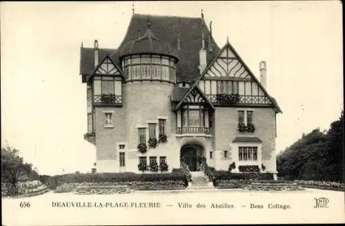 Ak Deauville la Plage Fleurie Calvados, Villa des Abeilles, Bienen-Villa