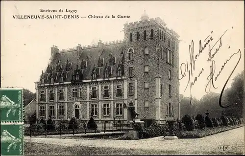 Ak Villeneuve Saint Denis Seine et Marne, Chateau de la Guette