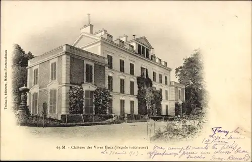 Ak Dammarie les Lys Seine et Marne, Chateau des Vives Eaux