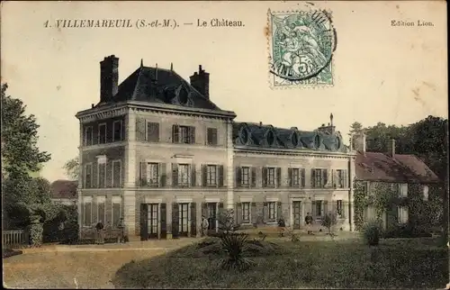 Ak Villemareuil Seine et Marne, Le Chateau