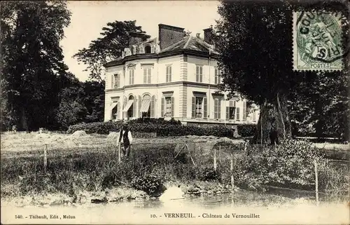 Ak Verneuil Seine et Marne, Chateau de Vernouillet