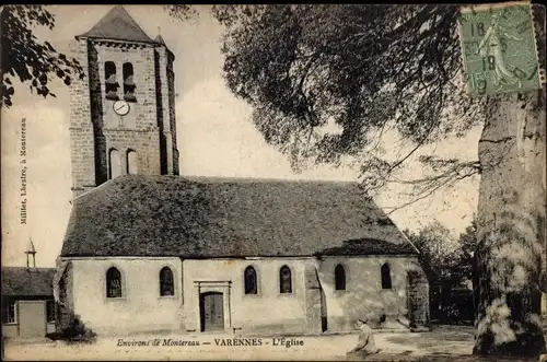 Ak Varennes Seine et Marne, L'Eglise