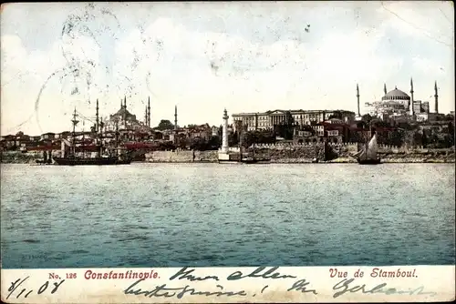 Ak Konstantinopel Istanbul Türkei, Vue de Stamboul