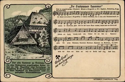 Lied Ak Dr frohnauer Hammer, Erzgebirgische Mundart, Alfr. Kaaden