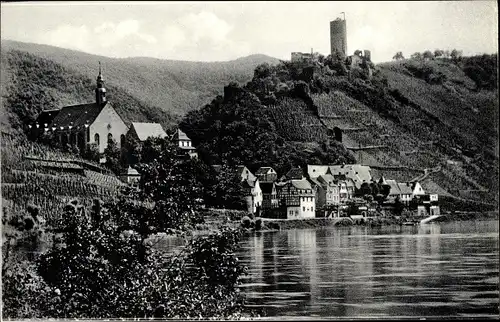 Ak Beilstein an der Mosel, Panorama, Burg Metternich
