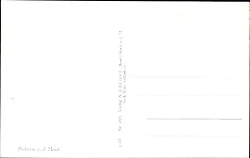 Ak Beilstein an der Mosel, Panorama, Burg Metternich