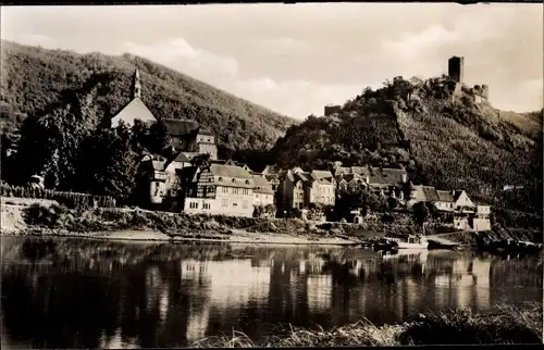 Ak Beilstein an der Mosel, Panorama, Burg Metternich